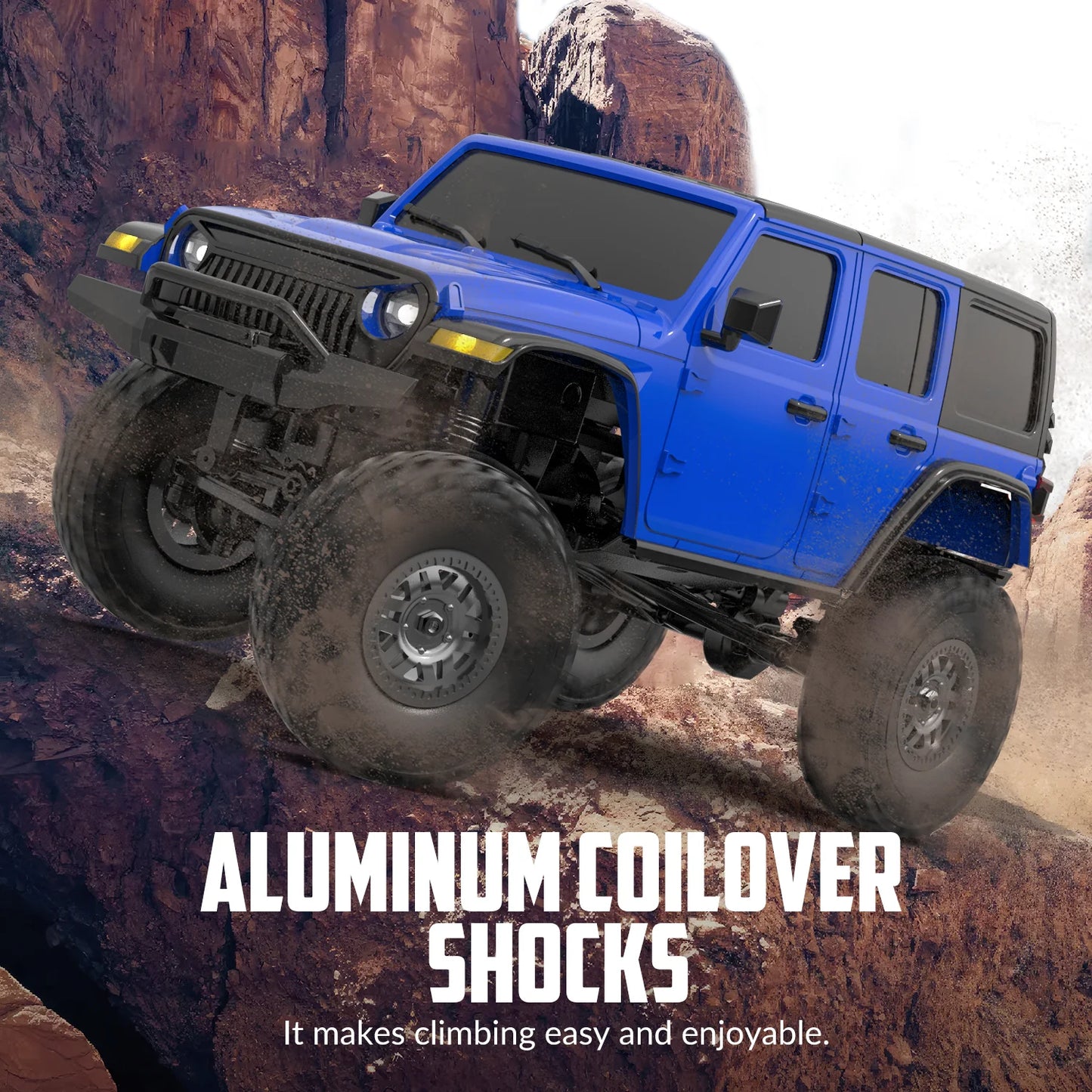 RCS24 off Road Crawlers 1/24 All Terrain 4WD Monster Truck Blue