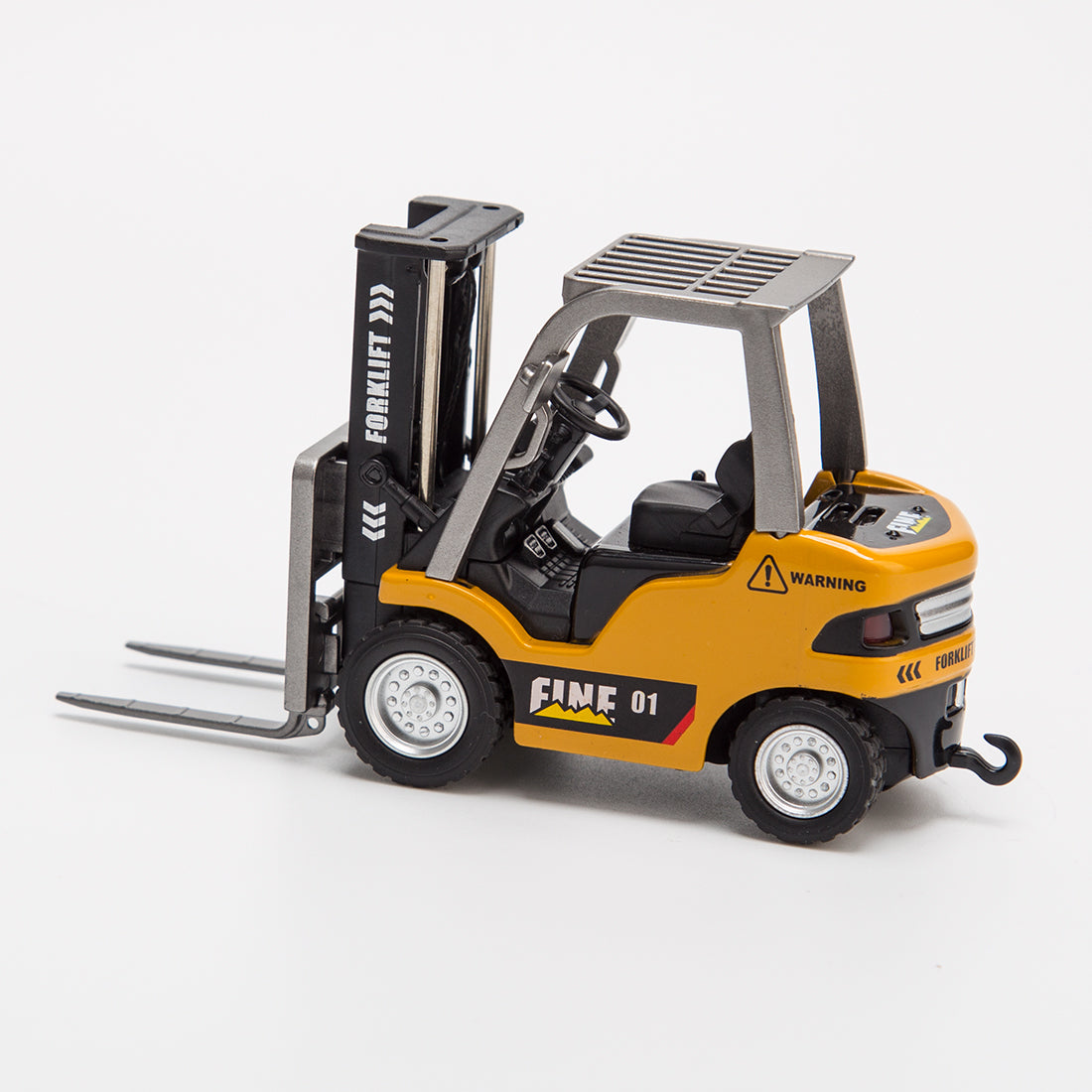 RC Forklift Remote Control Forklift with Flatbed Trailer Pullback Car 1/64 Scale 2.4G Kids Toy