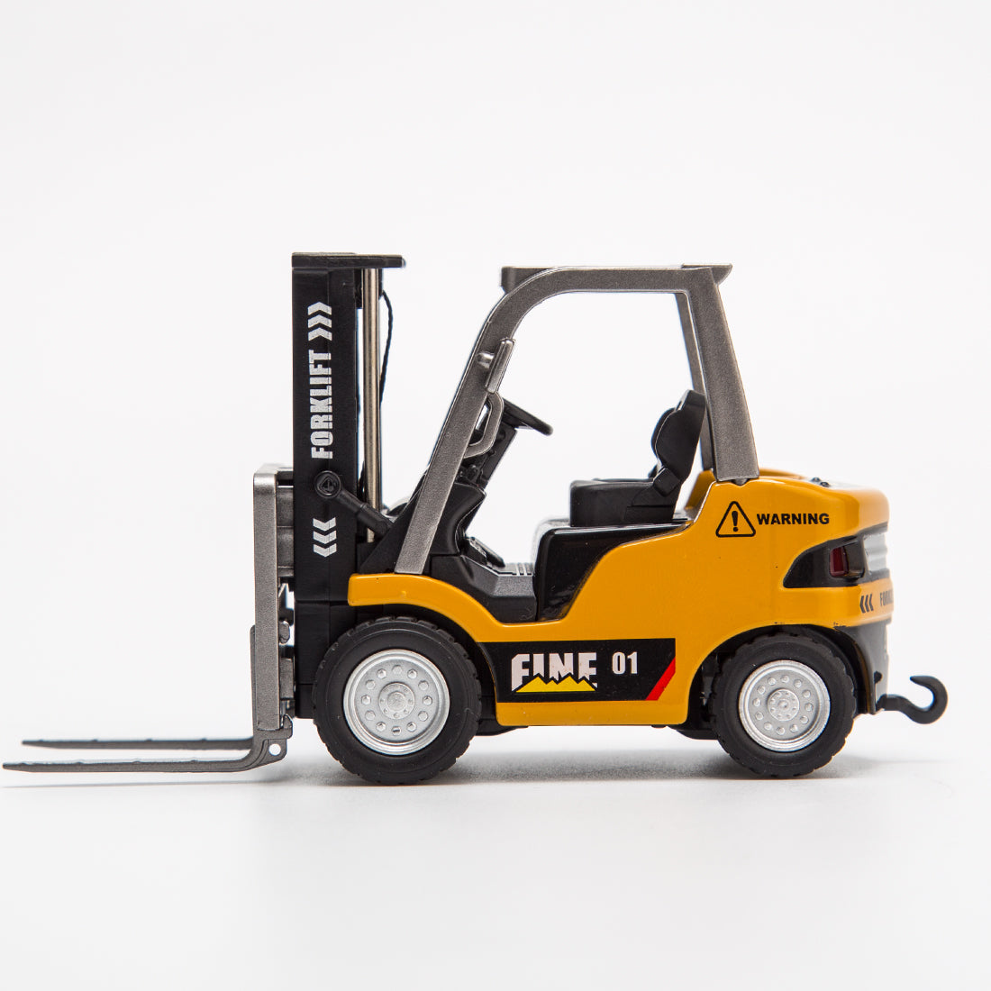 RC Forklift Remote Control Forklift with Flatbed Trailer Pullback Car 1/64 Scale 2.4G Kids Toy