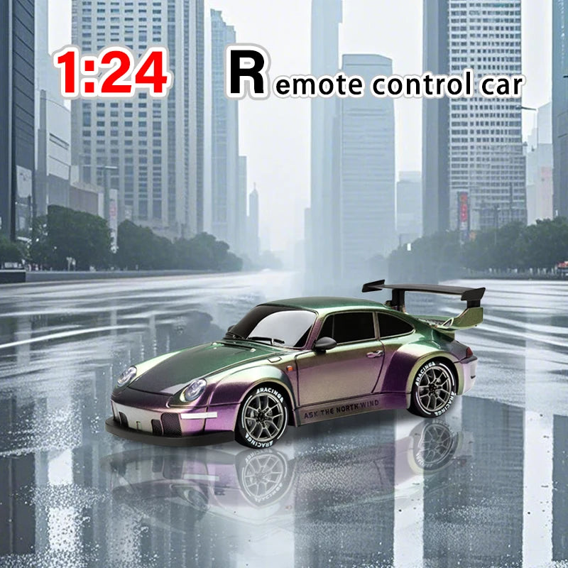 Gradient Purple 1:24 High-Speed Waterproof RC Drift Car – 2.4GHz Proportional Racing Toy