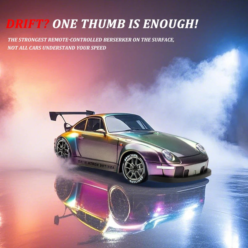 Gradient Purple 1:24 High-Speed Waterproof RC Drift Car – 2.4GHz Proportional Racing Toy