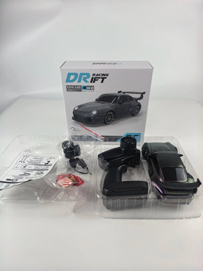 Gradient Purple 1:24 High-Speed Waterproof RC Drift Car – 2.4GHz Proportional Racing Toy