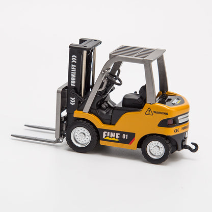 RC Forklift Remote Control Forklift with Flatbed Trailer Pullback Car 1/64 Scale 2.4G Kids Toy
